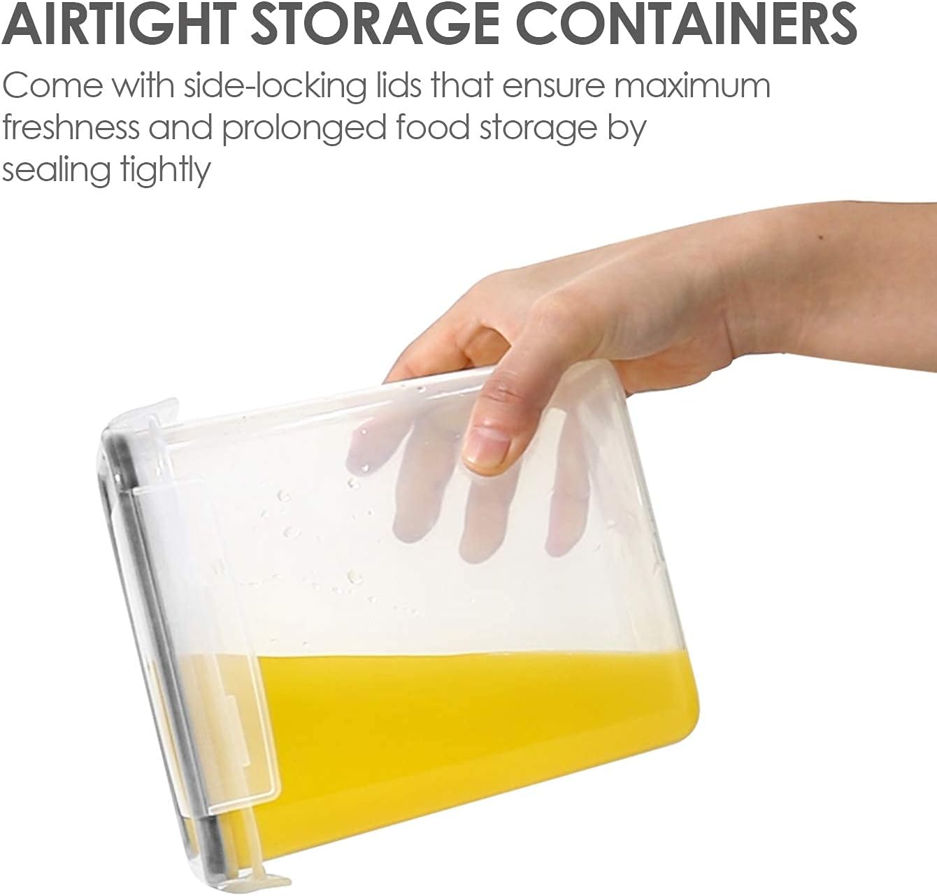 Airtight Food Storage Containers with Lids, Vtopmart 24 pcs Plastic Kitchen and Pantry Organization Canisters for Cereal, Dry Food, Flour and Sugar, BPA Free, with 24 Labels