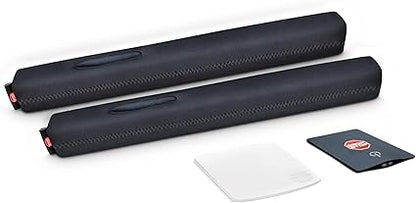 The Original Patented Car Seat Gap Filler (As Seen On Shark Tank) - Between Seats Console Organizer, Set of 2 and Slide Free Pad and Ligh