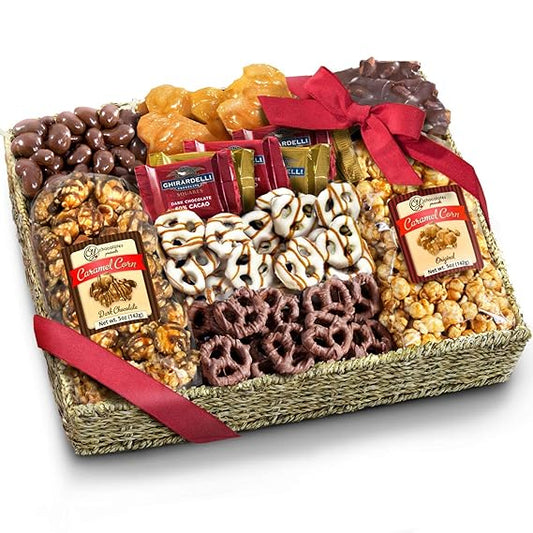 Deluxe Chocolate, Caramel, and Crunch Gift Basket