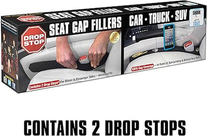 The Original Patented Car Seat Gap Filler (As Seen On Shark Tank) - Between Seats Console Organizer, Set of 2 and Slide Free Pad and Ligh