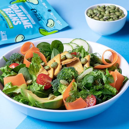 Legume Crispy Baked Edamame Treats (Sea Salt), Keto Nosh, Rich in Protein (11g) Nutritious Nibbles, Low Carb Gluten-Free Work-Friendly Vegan Eats 100 Calorie Pouch,